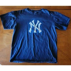 Men's CSA New York Yankees blue T-Shirt size Large Front logo